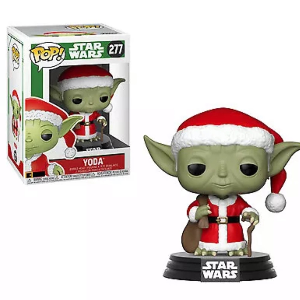 NIB FunkoPop Star Wars Holiday Santa Yoda 277